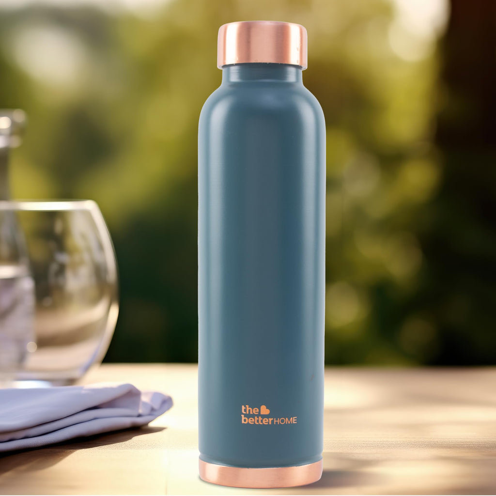 The Better Home Copper Water Bottle 1 Litre | BPA Free Leak Proof Bottle with Anti Oxidant Properties | Copper Water Bottles 1+ Litre | 100% Copper Water Bottle | Teal