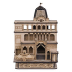 ANI DIVINE Khatu Shyam JiKhatu Naresh Wooden Temple for Home Decoration car Dashboard Wooden Temple for Office - Khatu Shyam Mandir Model (5.5 Inches) (Brown Finish)