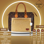 SYUTAM Women Felt Purse Organizer Insert for Ladies Handbag, Tote, Hobo Bag Storage & Purse Divider, Multiple Storage Compartment - Beige(11.4x5.9x7.1) inch (Large)
