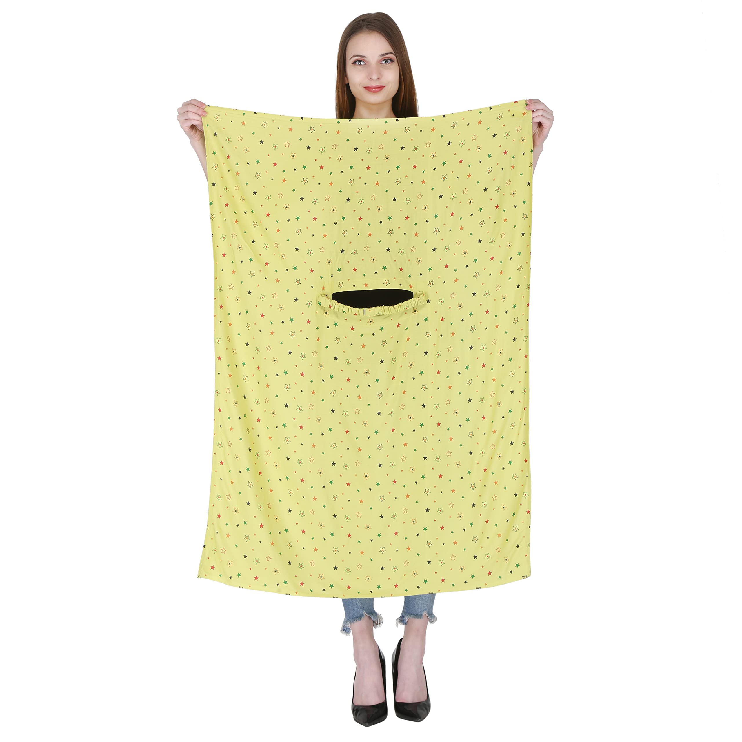 7 season's Scarf Cum Mask Made Of Pure Rayon Universal Size/Usable For Vehicle Driver For Sunlight UV Protection/White Printed Design (Mehndi Star Short, Free), For Female