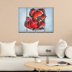 VIBECRAFTS Divine Ganesha 4 Pieces Canvas Wall Painting Fitted With Wooden Frame For Home | Office | Living Room | Gift(PTVC4Pcs1_13519)