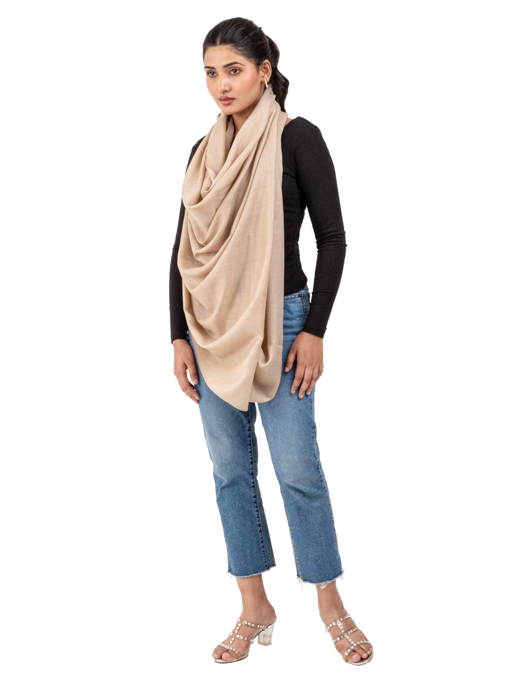 Naureen Women Luxurious Classic Plain Shawl, Warm and Soft, 40x80 inch, Unisex Colors
