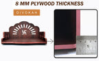 DIVOKAH® Plywood Small Wooden Temple for Home Office and Shop/Wall Hanging Temple/sinhasan/Pooja mandir/Pooja Stand/Hindola (8 MM Plywood Thickness) SNS_BR_SWSTIK