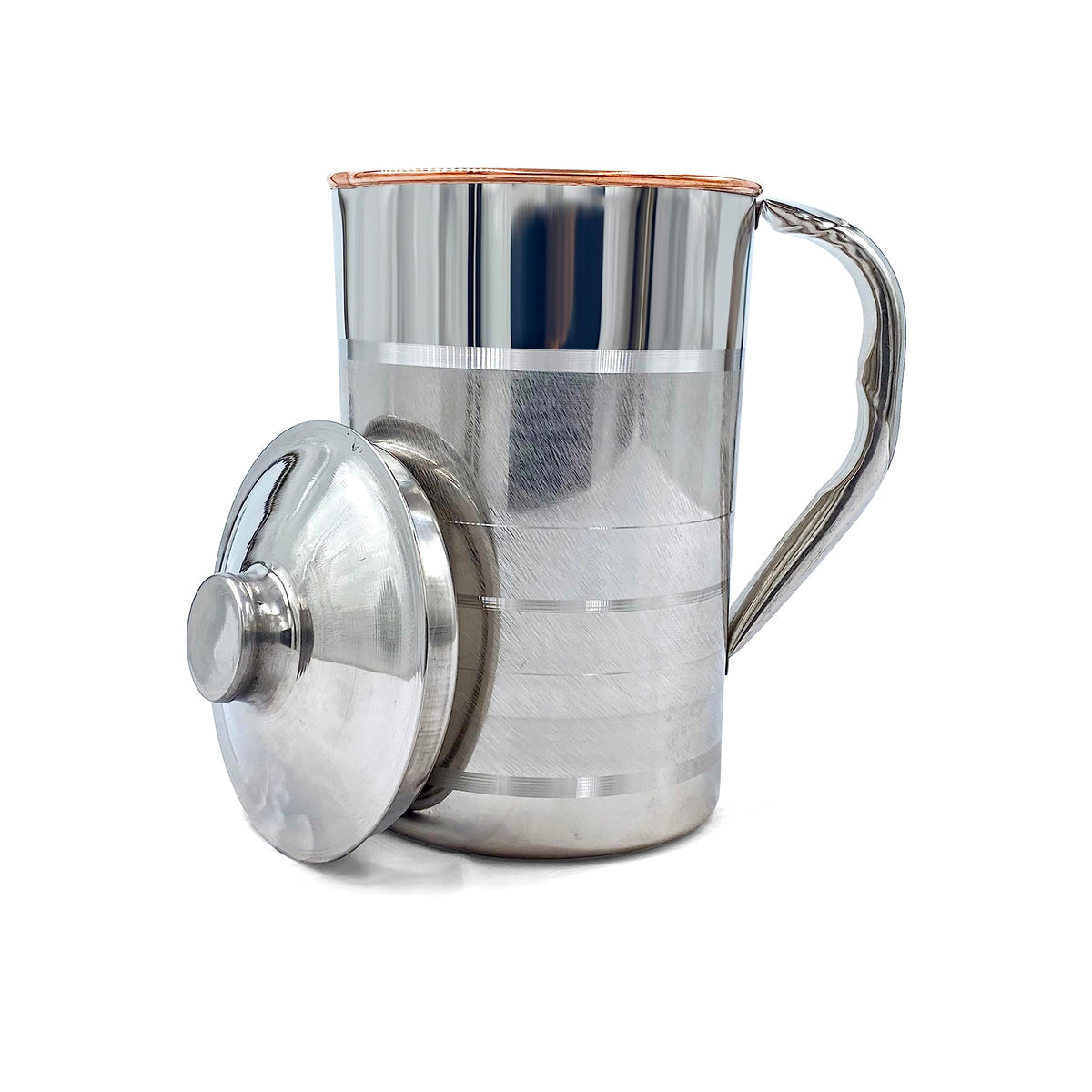 Adoko Premium Copper Lined Stainless Steel Water Jug Pitcher 1.5L | Ayurvedic Health Benefits, Luxury Design, Leak-Proof, Ideal for Serving & Storage