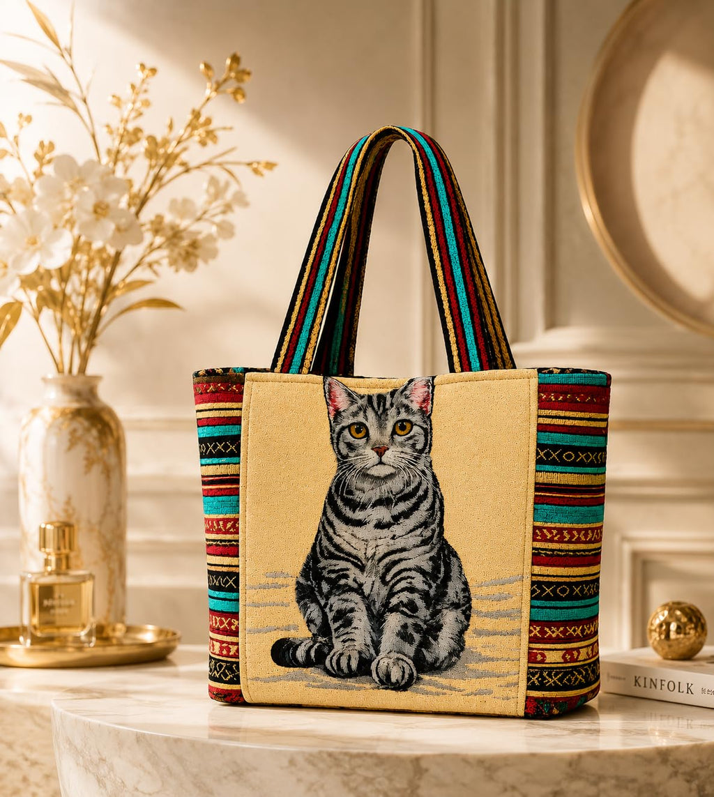 CULT FACTORY Printed Office Tote Bag for Woman Big Size Hand Bags for Women Stylish Ladies Purse (Grey)