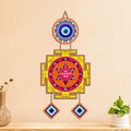 Artvibes Vedic Yantra Evil Eye Wall Hanging Decor | Spiritual Protection Nazar Battu for Home Entrance | Sacred Wall Accent for Temple Room | Meditation Space and Office (WH_85136N)