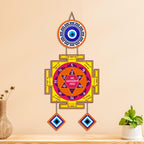 Artvibes Vedic Yantra Evil Eye Wall Hanging Decor | Spiritual Protection Nazar Battu for Home Entrance | Sacred Wall Accent for Temple Room | Meditation Space and Office (WH_85136N)