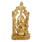 Svarup Brass Ganesh Bhagwan Idol Ganesha Statue Ganpati Puja Murti for Home Entrance Decor Diwali Gift Height 10 Inch.