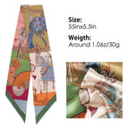 Mgbmyltm 1-Piece Satin Scarf for Women, Faux Silk Long Narrow Scarf for Purse and Neck