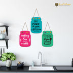 Artvibes Cooking is Love Wall Decoration Items for Kitchen | Cafe | Restaurant | Quotes Decor Item | Printed Wall Decoration | Kitchen Quotes Decor Item | Wall Art | Wall Poster (WH_8923N), Set of 3