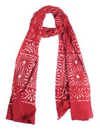 Gutthi Women's Cotton Stoles | Scarf Lightweight & Comfortable for All Seasons, Size (100X180 CM) (Red)