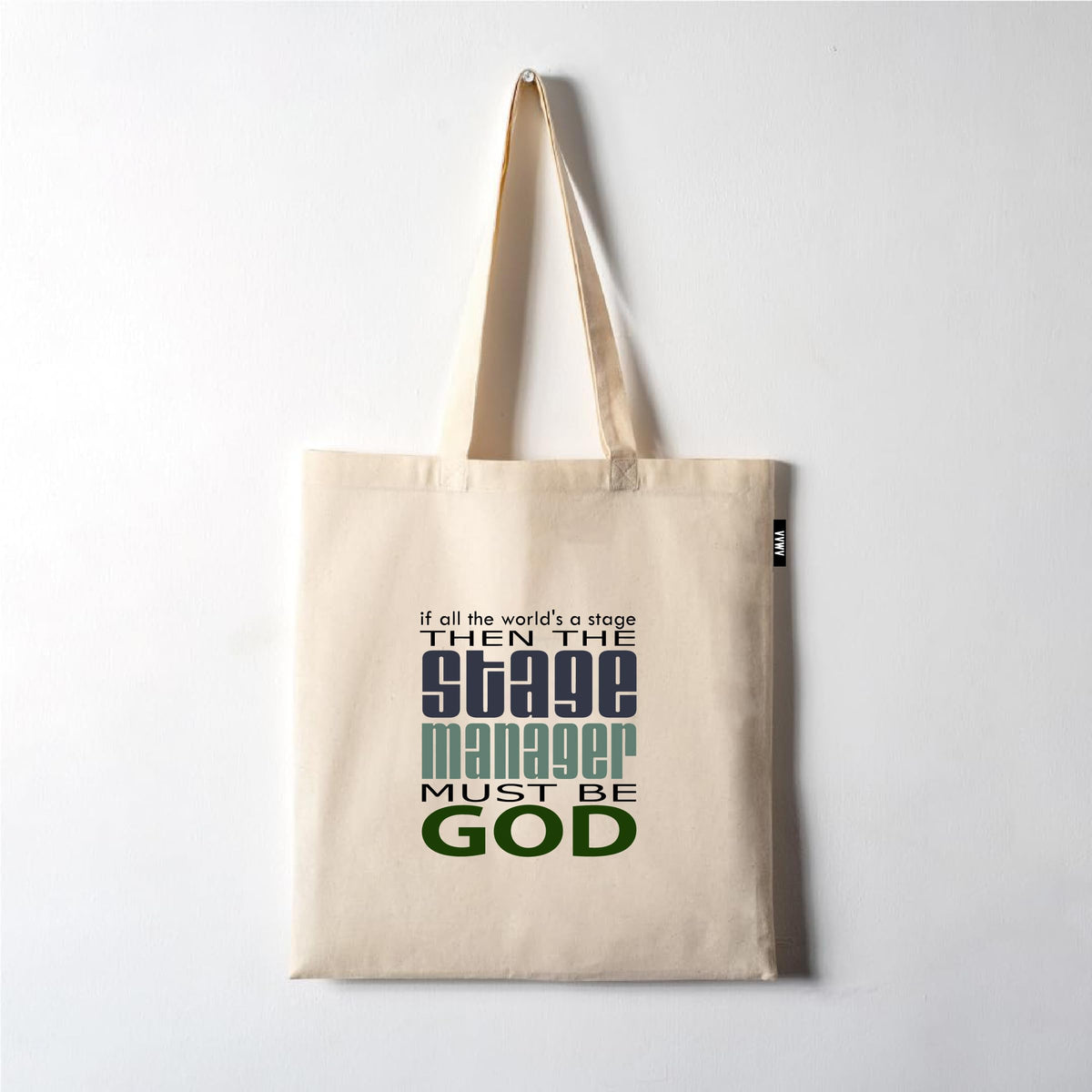 VVWV Motivational Quotes Tote Bag | 100% Organic Cotton Shopping Grocery Tote Bag Women Office College Grocery,Vegetable Bags Market, Canvas Bag 15kgs Capacity (13 x 15.7 Inch)