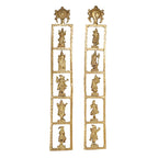 ARTVARKO Brass Dashavatara Dasavatharam of Lord Vishnu Shanku Chakra Statues Ten Incarnations Avatars Wall Hangings 25 Inches