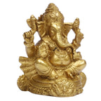 ARTVARKO Brass Ganesha Sitting on kirtimukha for Blessing, Happiness, Health and Wealth at Home and Office