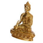 ARTVARKO Brass Buddha Statue in Medicine Mudra Life Story Hand Carved Home Decor Chinese Tibet Buddhism Big Idol for Home Decoration Height 9.5 Inches
