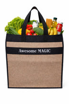 Canvas Shopping Bag Big Heavy Duty Large Eco Cotton Cloth Grocery Shopping Bag for Men Ladies Vegetable Milk Fruits with Hand Carry Handle Lunch Box Jhola Tote Bags Medium Size 48x40x18