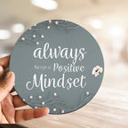 Artvibes Art Vibes Showpiece Idols And Figurines For Home And Office Decor|Wooden Stylish Quotes Always Keep A Positive Mindset For Table Desk|Living Room|Modern Art|Motivational Show Piece(Sp_1210)