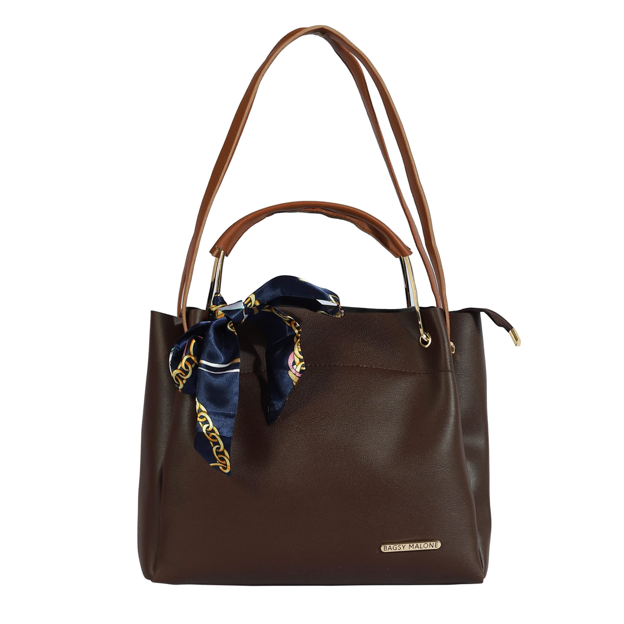 Bagsy Malone Women's Vegan Leather Stylish Tote Bag | Pack of 5 | Ladies Purse Handbag | Womens Day Gift