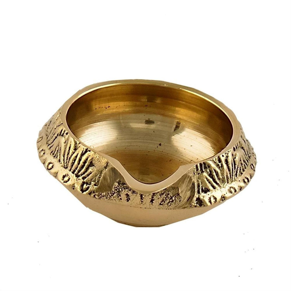 Prince Home Decor & Gifts Diwali Kuber Deepak Diya Oil Lamp for Puja Home Decor (Medium, Gold) - Set of 2