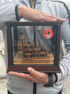 Awadh Ram Mandir Ayodhya 3D Wood Temple Model For Home/Office/Shop And Home Decoration Ayodhya Temple Model (23X16X21 Cm), Wooden