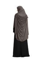 Mehar HIJAB'S MUSLIM MODEST WOMEN'S STYLISH HIJAB ULEMA DRIP DROP (Formal Grey, X-Large)
