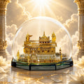 Shri Harmandir Sahib ji | Golden Temple Covered by a Glass Dome for Decor 24K Gold Plated Idol of Golden Temple | Shri Harmandar Sahib ji for Decor (Waheguru Ji Mehar Karan) | Charming NEST