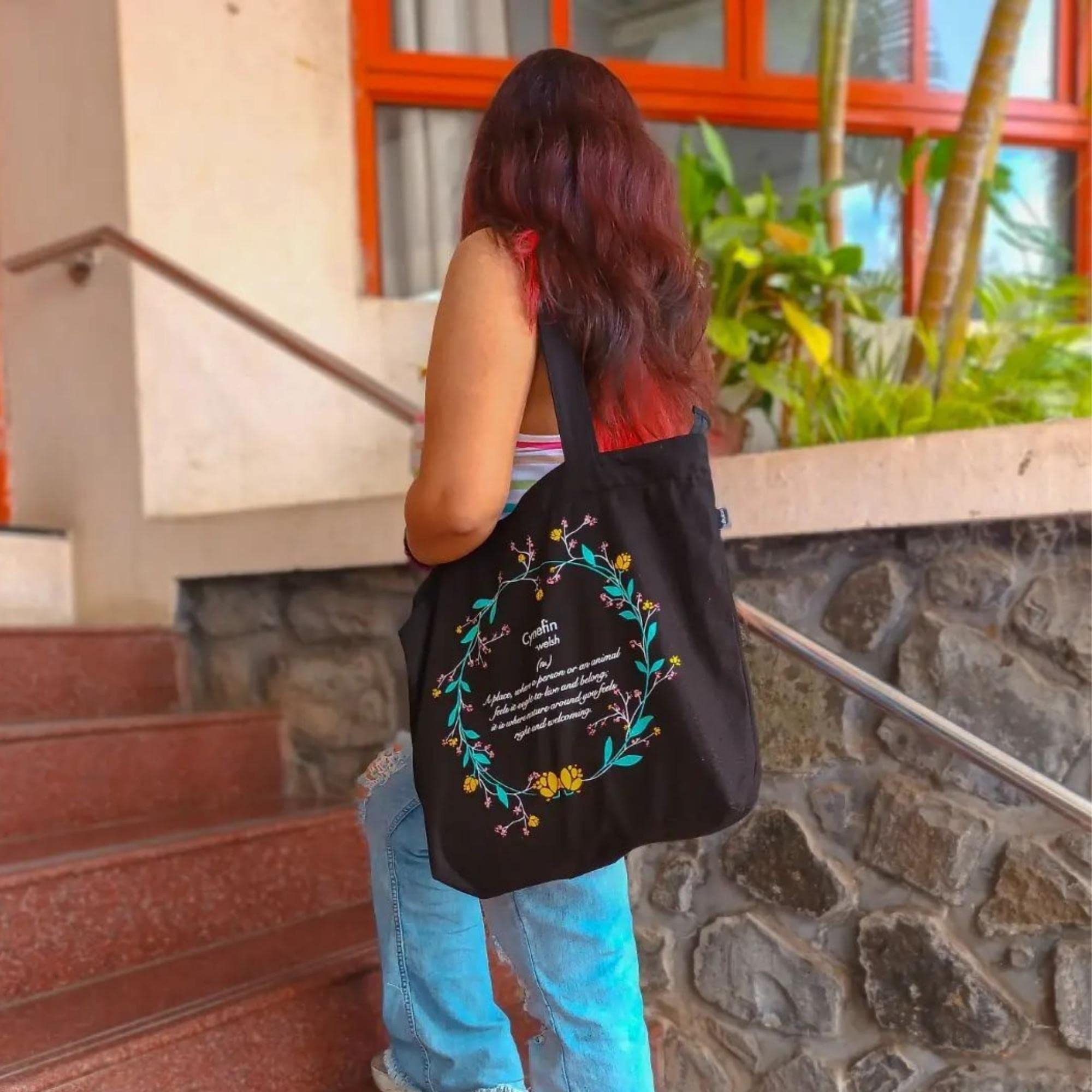 Eco Right Large Canvas Tote Bag for Women, Tote Handbags for Women with Zipper & Inner Pocket for College, Shopping, Office