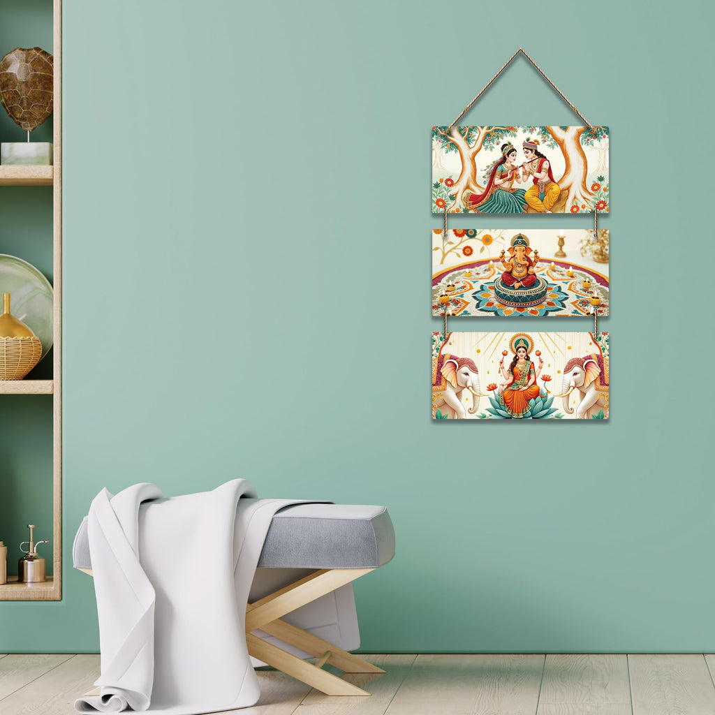 Artvibes Religious Decorative Wall Art MDF Wooden Wall Hanger for Home | Graphic Artwork | Decoration Wall Hanging Items | Wall Sculpture | Wall Poster | Aesthetic Wall Art | Gift Items (WH_9421N)
