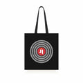 AKSHARYOGI Ganesh Mantra Calligraphy Canvas Tote Shoulder Bag | 100% Organic & Eco-Friendly Cotton Shopping/Grocery Bag | Sturdy Canvas Bag 15kgs Capacity | Reusable Tote Bag for Womens Girls in Black