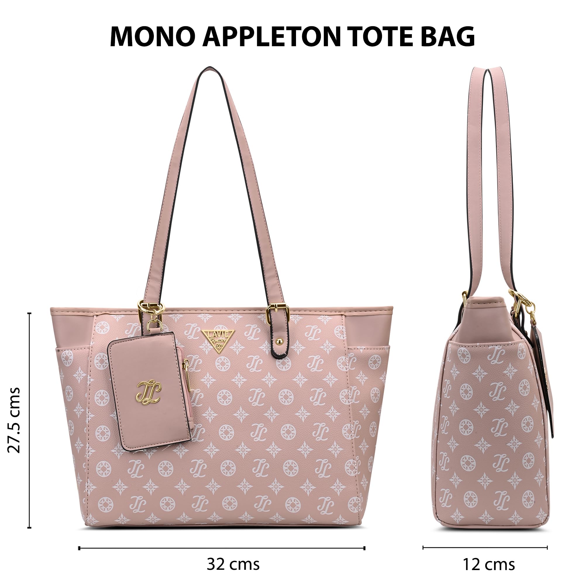 Lavie Signature Women's Mono Appleton Tote Handbag | Tote Bag for Work | Ladies purse | Stylish Shoulder Bag | Gift for Women