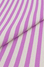 AWARD VELVETS - 100% Cotton - Light Purple Stripes Cushion Covers Set of 2 (16 x 16 inches) - Cushion Covers for Sofa & Living Room Decor