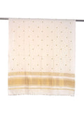 Prijam Women's Shawl (R 46 Gold zari_Off-White_One Size)