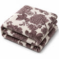Rubru Leo Flannel AC Blanket | Ultra-Soft Lightweight Blanket for Year-Round Use | Warm, Cozy and Machine Washable (Mauve Vintage, Single) Kafalo