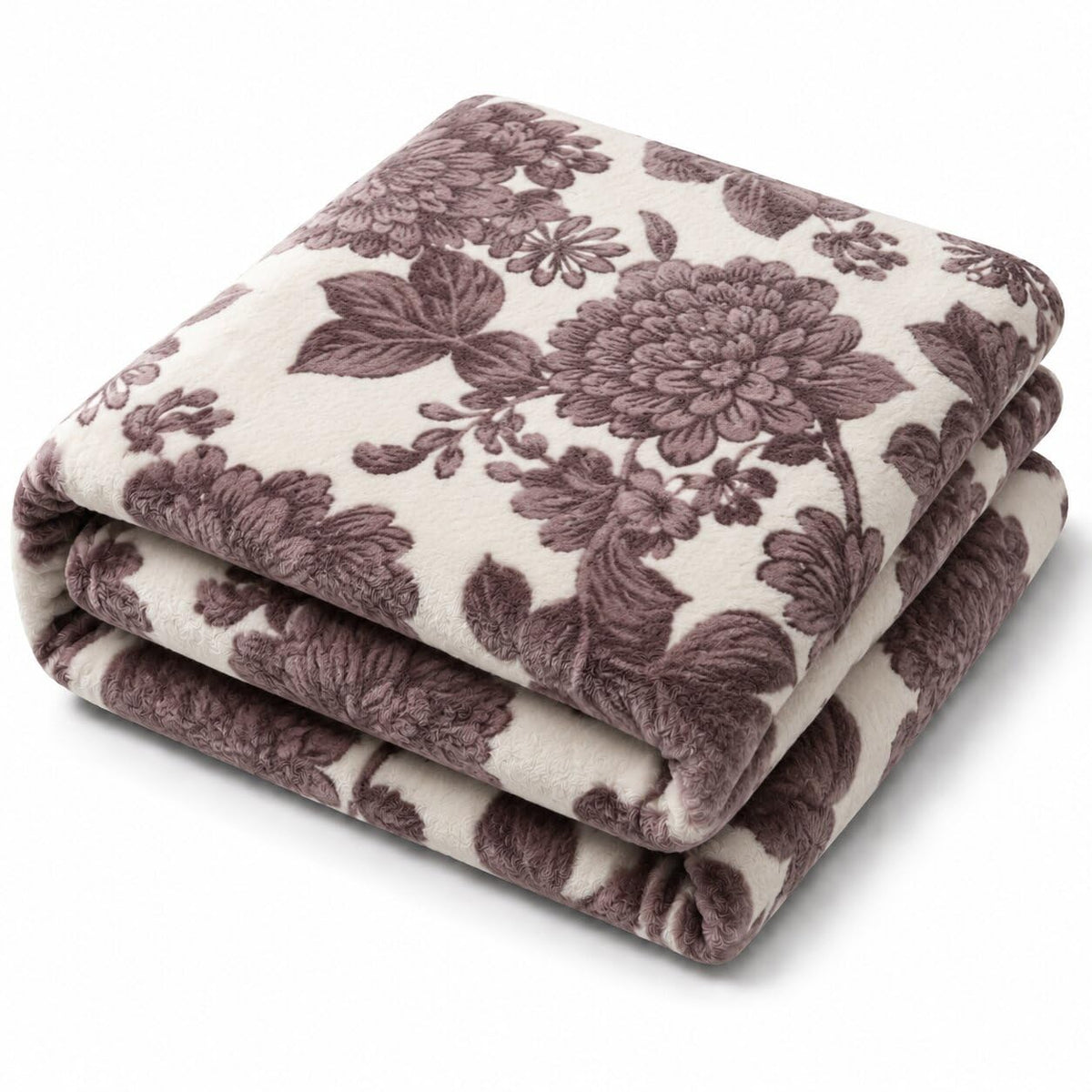 Rubru Leo Flannel AC Blanket | Ultra-Soft Lightweight Blanket for Year-Round Use | Warm, Cozy and Machine Washable (Mauve Vintage, Single) Kafalo