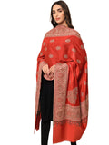 Pashmoda Women Noorani Woven Design Jamawar Shawl (Size 101X203 CM)