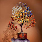 BlizzCart Seven Chakra Crystal Tree for Good Luck - 7 Chakra Tree for Natural Healing, Money, Health, Mental Peace, Vastu Correction, Positive Energy, and Reiki Healing,10-12 Inch