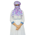 Switchon Export quality Cotton Innovative scarf cum Hijab with closer Hook and Loop Tape- Multi (Multicolor11)