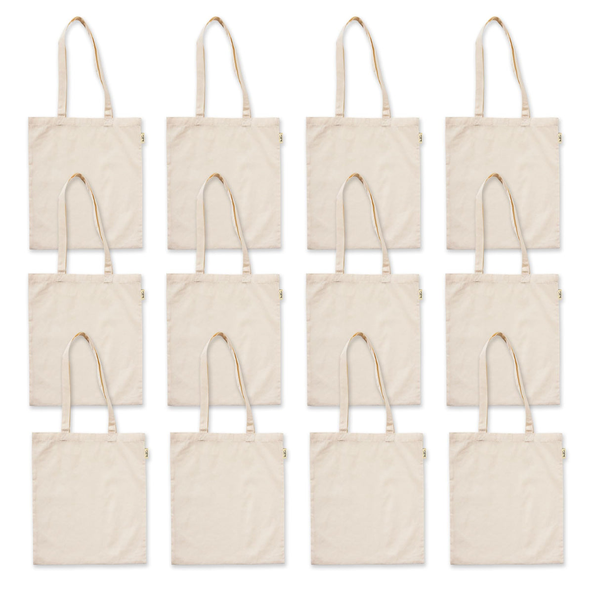 DASKHAT Reusable Tote Bags|100% Organic Cotton Shopping/Grocery Bag| Eco-Friendly,Multi-Purpose Bag| Sturdy Canvas Bags | Perfect Ideal Gift with Free Travel Pouch |Pack of 24|Size -16x14”)