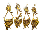 Prince Home Decor & Gifts Aluminum Wall Hanging Ganesha Set (Gold)