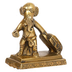 SVARUP Brass Ganesha Travelling Ganesh with Suitcase Bag Idol Statue Home Decor Gift Height 4 inch