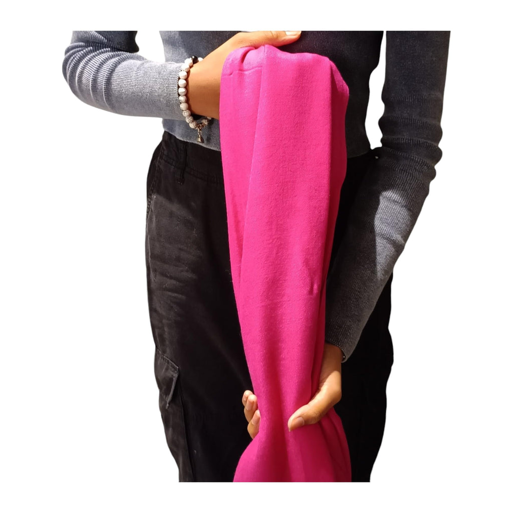 Graziemille Pure Pashmina For Women LIPSTICK PINK XL