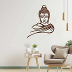 VibeCrafts Lord Buddha MDF Wooden Wall Hanger for Home Decor|Office|Gift (WHVC1Pcs1_50002)