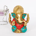 ARTVARKO Brass Ganesha Bhagwan Statue Taj Ganesh Murti of Lord Ganpati for Home & Office Puja 4.5 Inch
