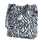 BROGBUS Casual Design Shoulder Handheld Tote Handbag for Women, Girls Canvas Jhola Bag for College Office Use (Zebra Color)