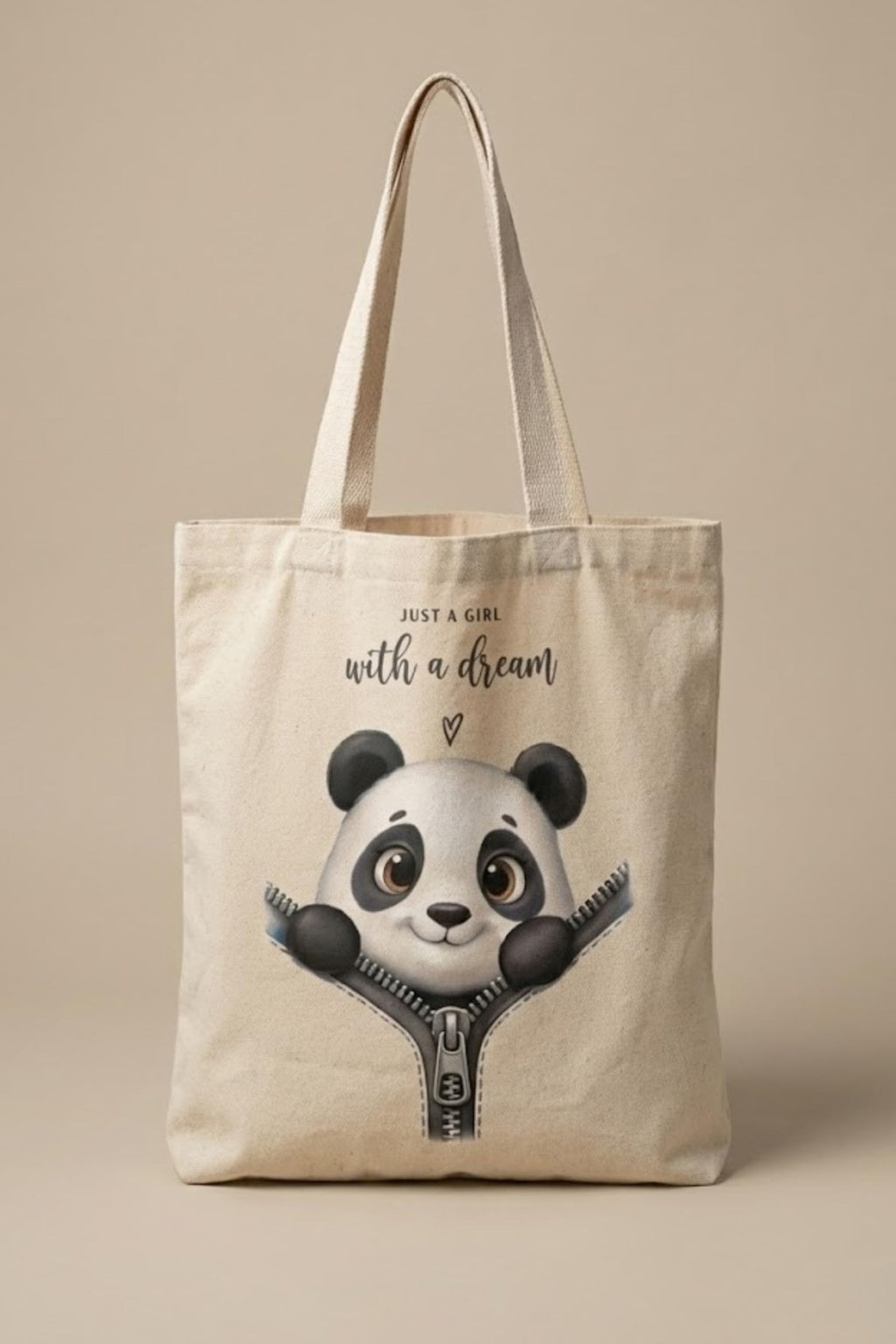 stilotee Cotton Tote Bag for Women | Reusable Eco Friendly Canvas Shopping Bag | Lightweight Foldable Carry Bag for College, Office & Travel (Western, panda)