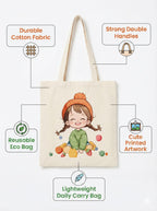 BAGILO Tote Bag for Women, Plain Tote Bag with Zipper, Reusable Multi-Purpose Cotton Bags for School/Gym/Shopping/Beach & Groceries, DIY Gift Bags, 13X15 (Style1)