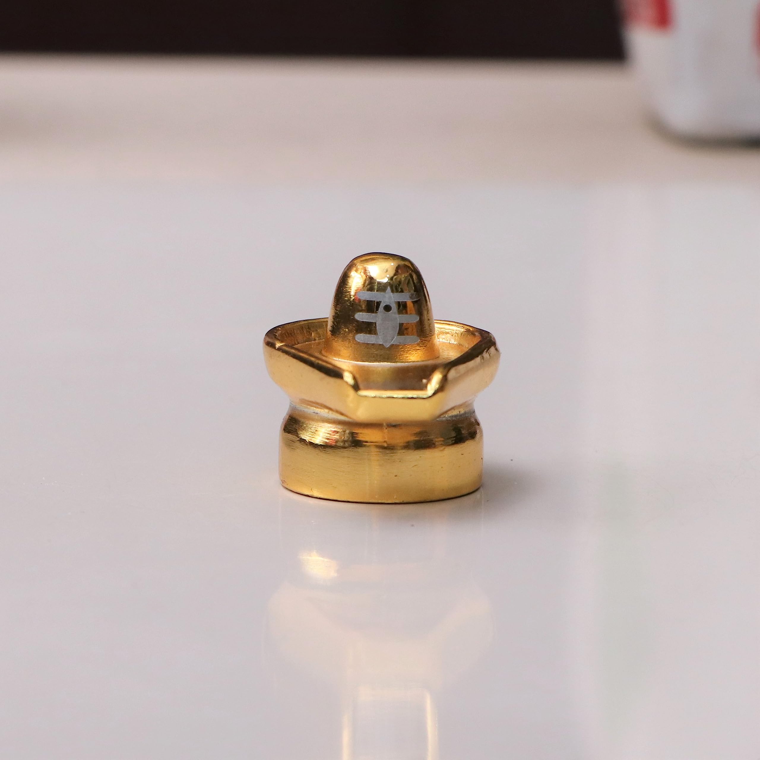 Kridaykraft Metal Shivling for Pooja Small Size Shiv Lingam Statue Idol Puja Gift Purpose Home Décor Mandir Temple Vastu Showpiece Height 3.5 Cm