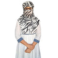 Switchon Rayon Anti Pollution Full face Scarf UV Sun Rays Protection Hijab scarf for women - Free Size (Offwhite_Black)