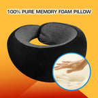 ONTREPID Travel Comfort Kit 3-in-1 – Neck Pillow, Eye Mask & Noise Cancelling Earplugs Set | Ergonomic Travel Pillow for Airplane, Car, Office Nap | Sleep Accessories for Long Flights