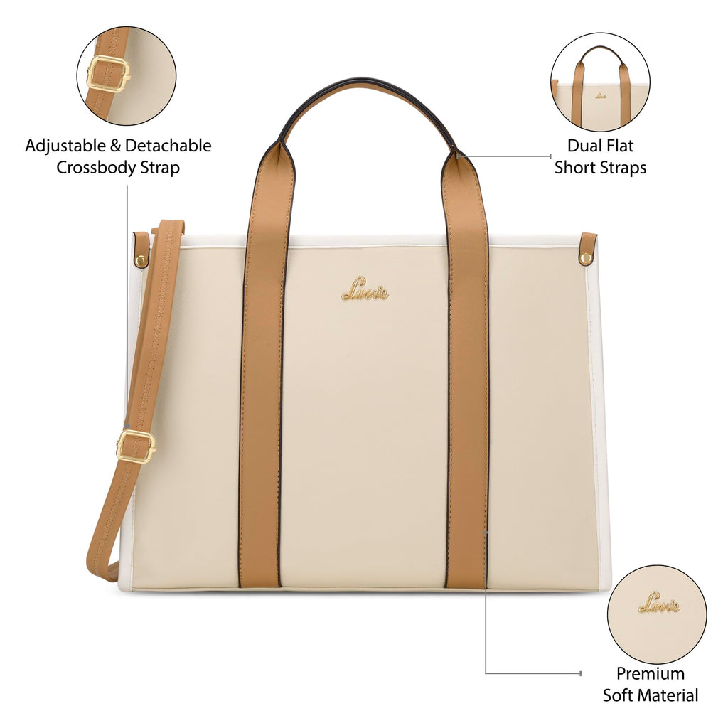Lavie Women's Luxa Colourblock Pro 15 Inch Laptop Tote Handbag | Tote Bag for Work | Ladies Purse | Stylish Shoulder Bag | Gift for Women